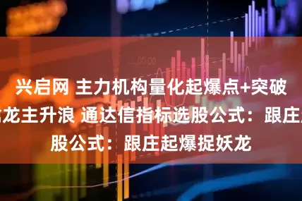 兴启网 主力机构量化起爆点+突破加仓启动擒龙主升浪 通达信指标选股公式：跟庄起爆捉妖龙